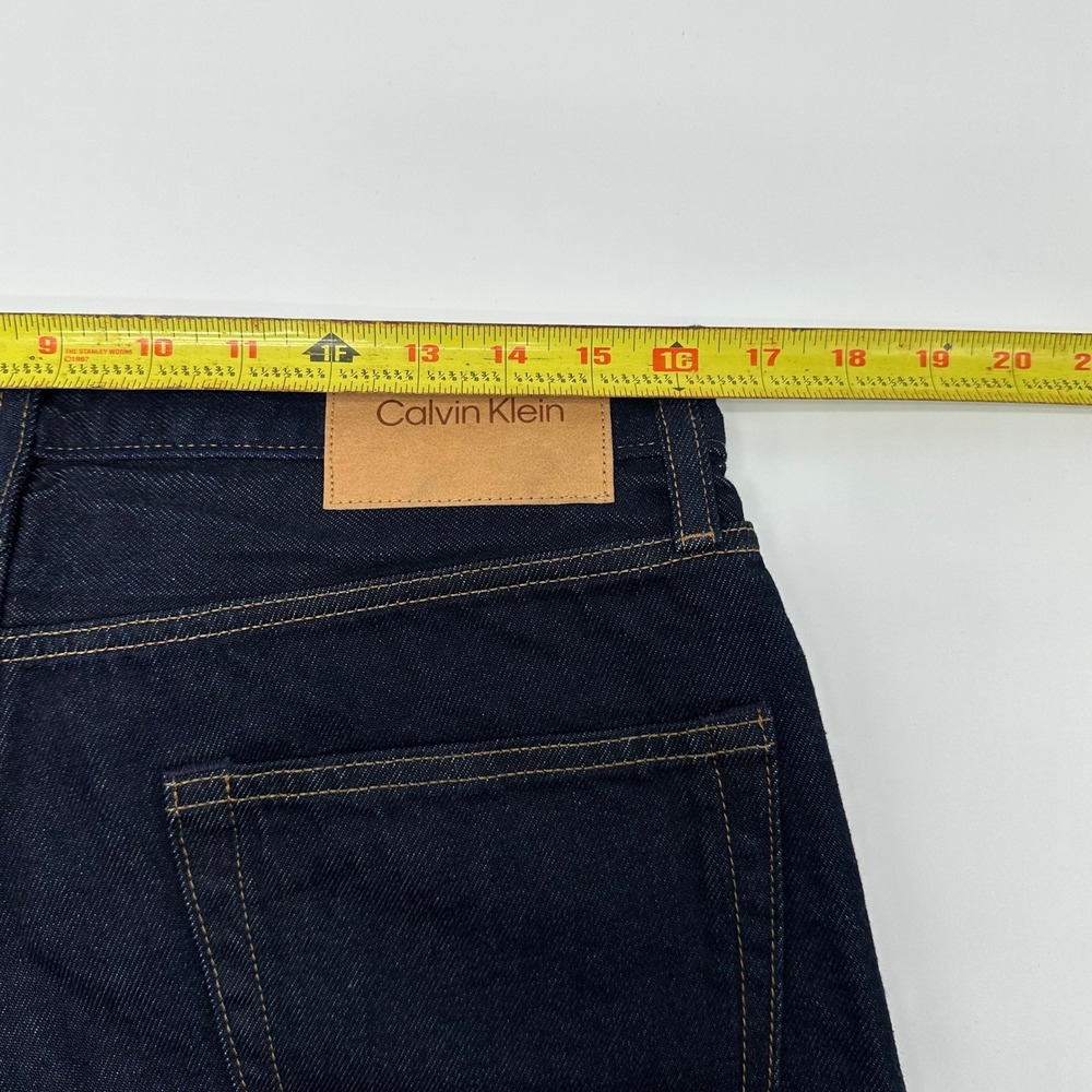 Calvin Klein Jeans Twisted Seam Jean W31 Dark Indigo Organic Cotton Selvedge NEW - Picture 14 of 16